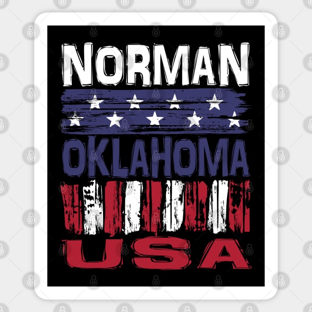 Norman Oklahoma USA T-Shirt Sticker by Nerd_art